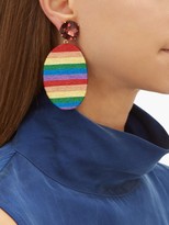 Thumbnail for your product : MaryJane Claverol Happy Zone Stripe Clip Earrings - Multi
