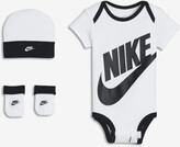 Thumbnail for your product : Nike Futura Logo 3-Piece Box Set Baby (3-6M) Set in White