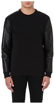 Thumbnail for your product : Givenchy Leather-sleeved sweatshirt
