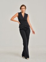 Thumbnail for your product : Tia Dorraine Women's Black Magnetic Power Fitted Single-Breasted Waistcoat