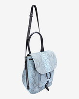 Thumbnail for your product : Barbara Bui Exclusive Python Front Drawstring Shoulder Bag: Blue