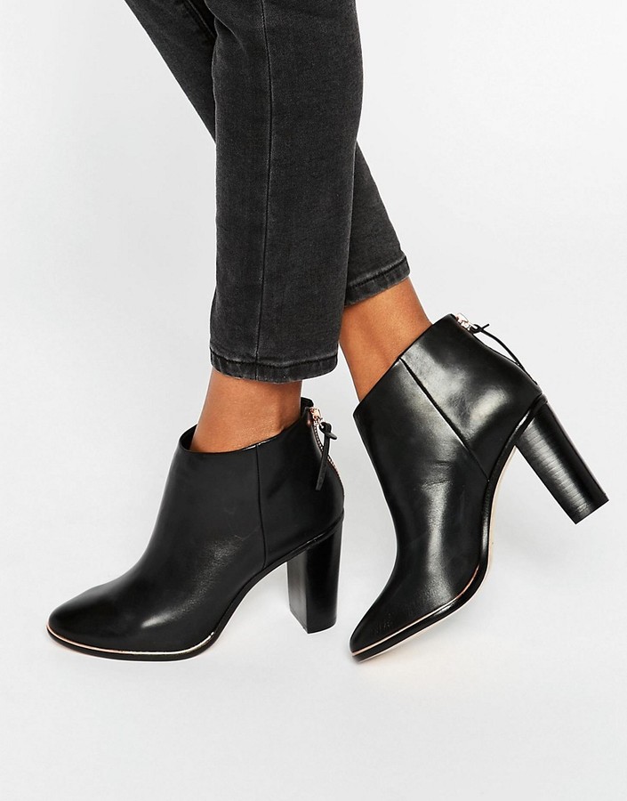 Ted Baker Lorca Leather Heeled Ankle Boots - ShopStyle