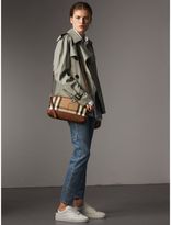 Thumbnail for your product : Burberry House Check and Leather Clutch Bag, Brown