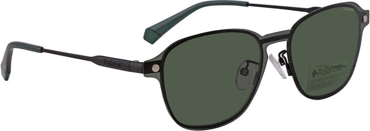 POLAROID CORE BLACK GREEN Sunglasses SQUARE 53/17