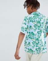 Thumbnail for your product : Reclaimed Vintage inspired revere collar printed hawaiian shirt