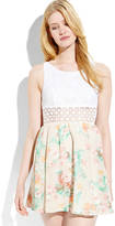Thumbnail for your product : Sequin Hearts Floral Illusion Waist Dress