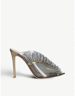 Gianvito Rossi Fame 105 PVC and metallic-leather mules