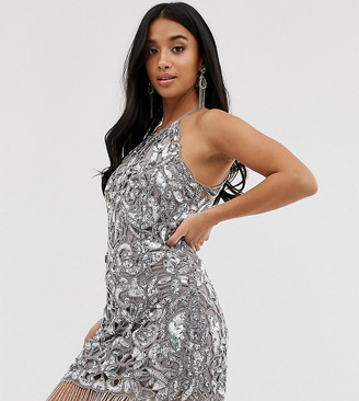 asos edition disc and pearl mini dress