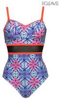 Thumbnail for your product : Next Womens Figleaves Multi Hawaii Diamond Underwired Bandeau Tummy Control Swimsuit