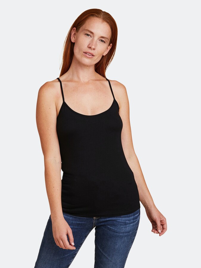 black spaghetti strap shirt