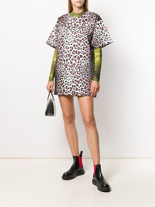 Marques Almeida leopard print T-shirt dress