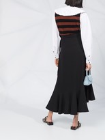 Thumbnail for your product : Ganni Ruffle-Hem Midi Skirt