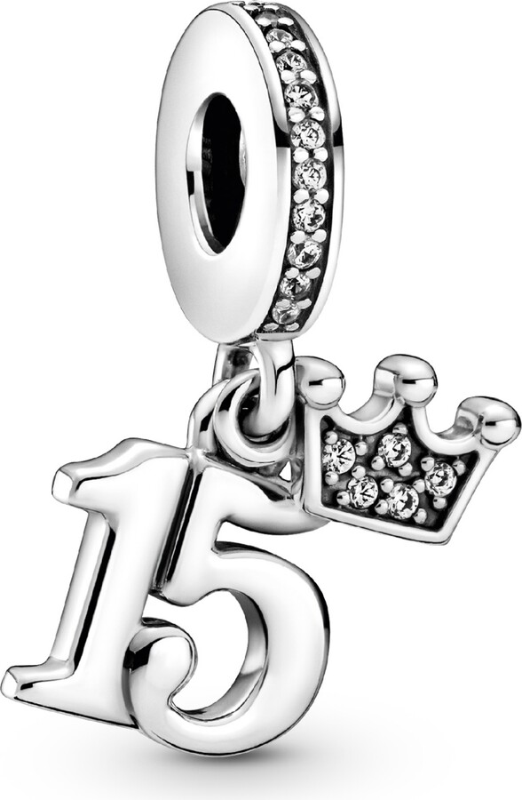 Pandora Cubic Zirconia 15th Birthday Dangle Charm