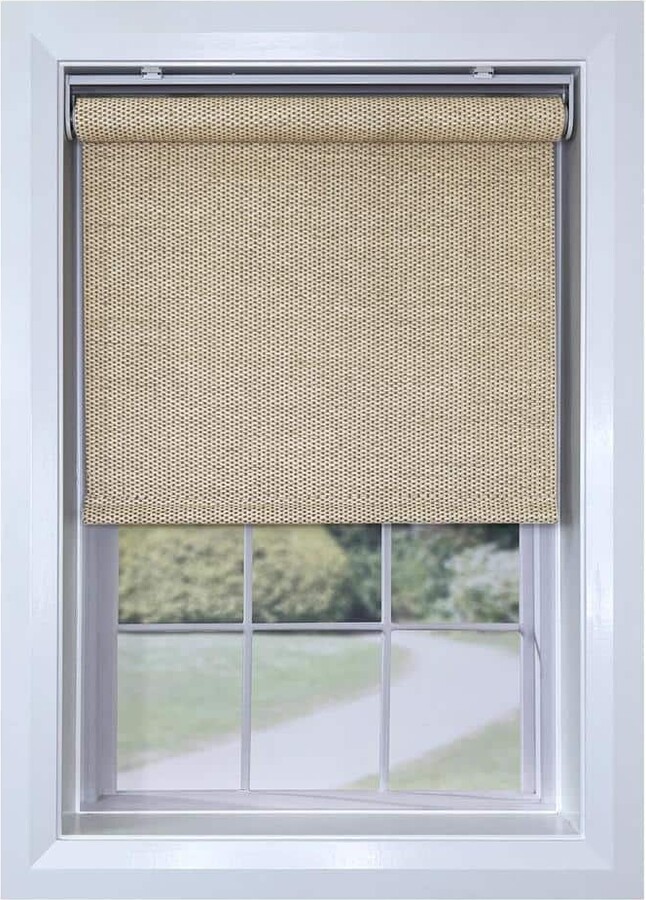 Versailles Home Fashions Natural Cordless Light Filtering Paper/Polyester Roller Shade - 40 in. W x 72 in. L