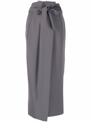 Emporio Armani Sash-Belt Wrap Skirt