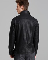 Thumbnail for your product : John Varvatos Shirt Jacket in Cracked Sheep Leather