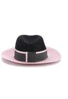 Thumbnail for your product : Maison Michel Charcoal Pink Two Tone Henrietta Fedora Hat