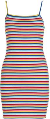 boohoo Rainbow Stripe Mini Dress