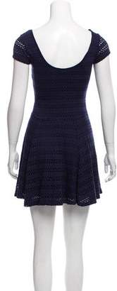 Aqua Short Sleeve Mini Dress