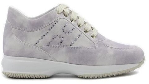 Hogan Round Toe Lace-Up Sneakers - ShopStyle