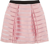 Thumbnail for your product : Milly SHADOW-STRIPED PLEATED ORGANZA SKIRT