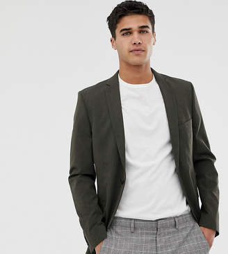 Selected Super Skinny Suit Jacket In Khaki