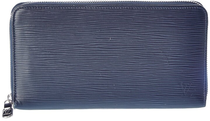 lv navy blue wallet