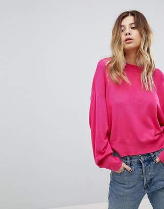 ASOS Design Cropped Jumper with Wide Sleeve