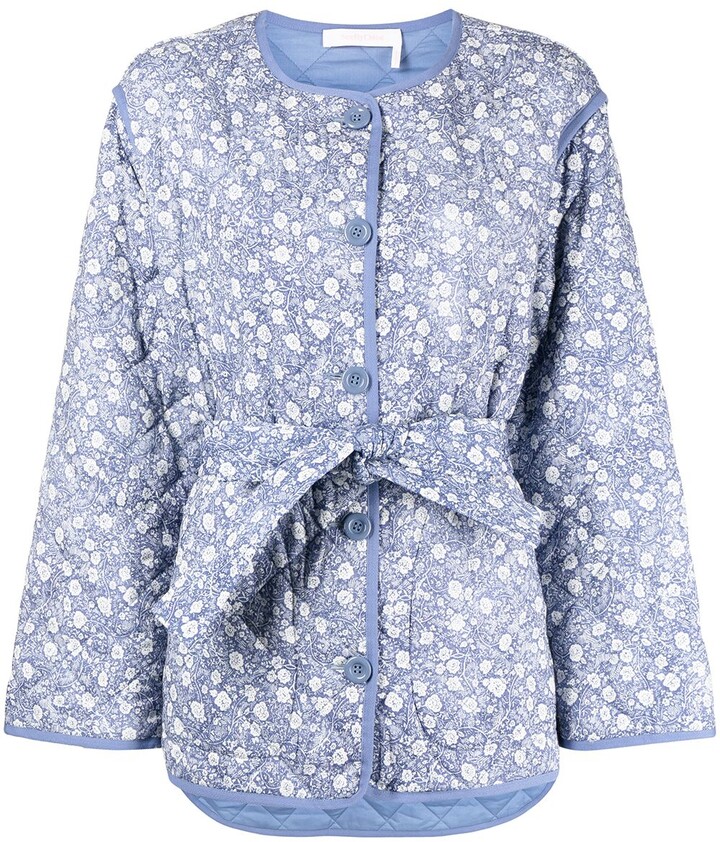 See by Chloe FloralPrint Quilted Jacket ShopStyle