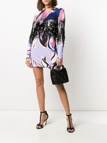 Thumbnail for your product : Pucci Heliconia Print Sequin Fringe Mini Dress
