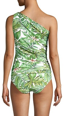 Chiara Boni La Petite Robe Onnys Palm Leaf-Print Swimsuit Top