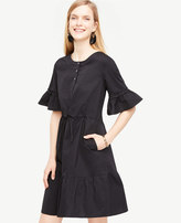 Thumbnail for your product : Ann Taylor Fluted Sleeve Poplin Shirt Dress