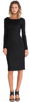 Thumbnail for your product : Bobi BLACK Ribbed Long Sleeve Midi Dress