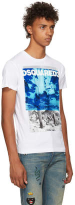 DSQUARED2 White Chic Dan Graphic T-Shirt