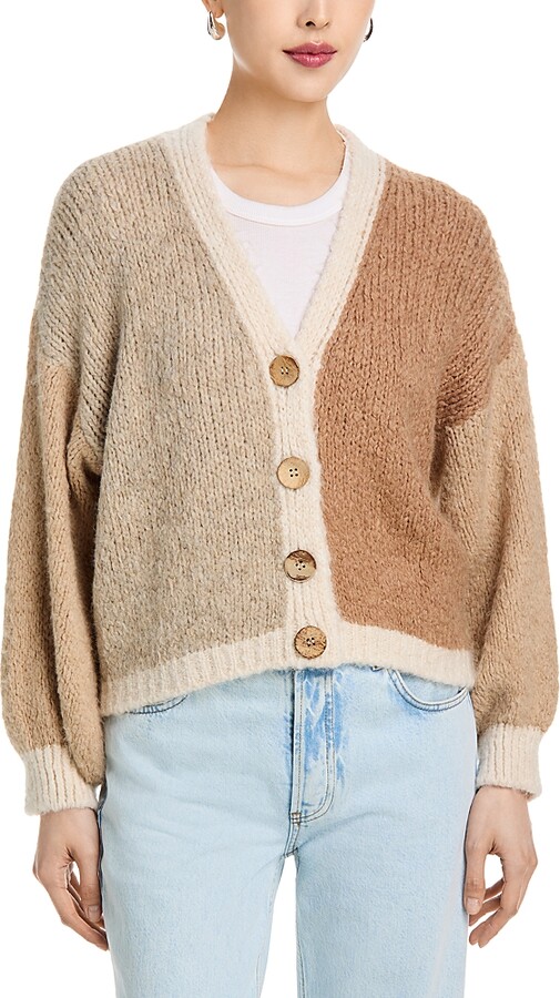 Vintage Havana Colorblocked Cardigan Sweater