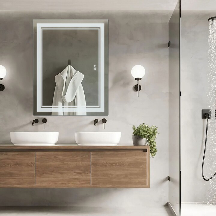Aoolive Lighted Wall Mounted Rectangular Bathroom / Vanity Mirror