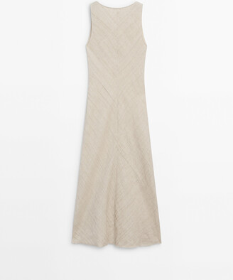 【Massimo Dutti】100% linen midi dress with frayed trims 06658592717-o7.jpg?ts=