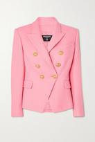 Thumbnail for your product : Balmain Double-breasted Cotton-pique Blazer