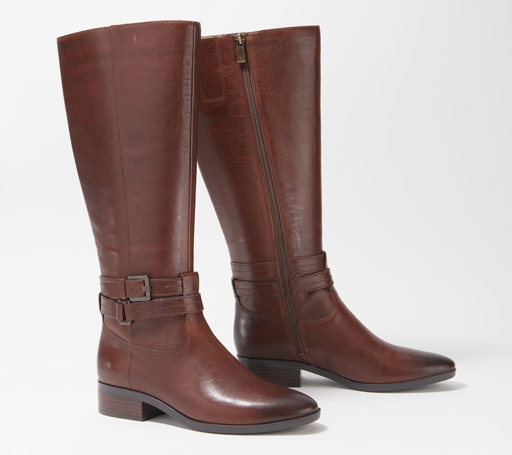 Naturalizer Wide Calf Leather Tall Riding Boot - Reid - ShopStyle