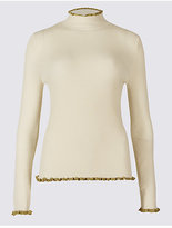 Thumbnail for your product : Per Una Contrasting Edge Roll Neck Jumper