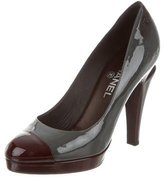 Thumbnail for your product : Chanel Patent Leather Cap-Toe Pumps
