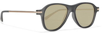 Le Specs Caesar Aviator-Style Mirrored Matte-Acetate Sunglasses