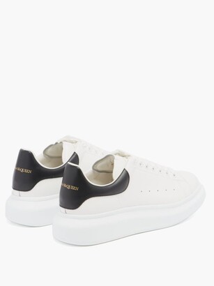 Alexander McQueen Oversized Raised-sole Leather Trainers - White Black