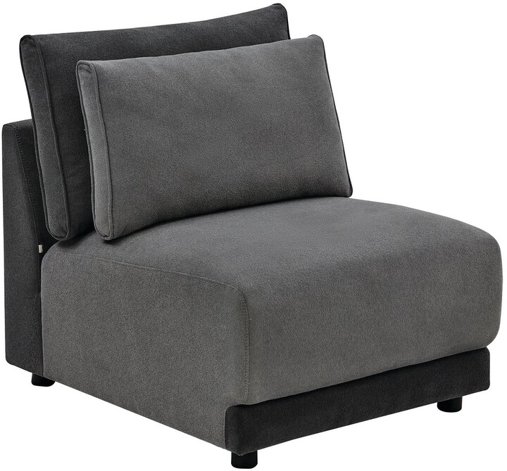CDecor Chandler Light Grey and Dark Grey Upholstered Armless Chair -  ShopStyle Sectionals