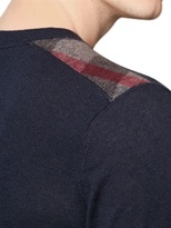 Thumbnail for your product : Burberry Checked Cashmere & Cotton Sweater
