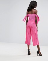 Thumbnail for your product : ASOS DESIGN ASOS Embellished Cold Shoulder Jumpsuit