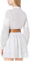 Thumbnail for your product : Michael Kors Collection Pleated Cotton-Organdy Shirt