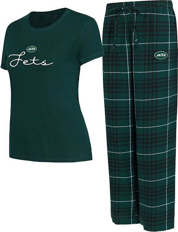 Unbranded Women's Concepts Sport New York Jets Vector T-Shirt & Flannel Pants Sleep Set