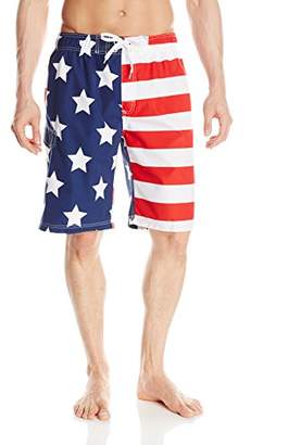 Kanu Surf Men's American Flag Swim Trunks