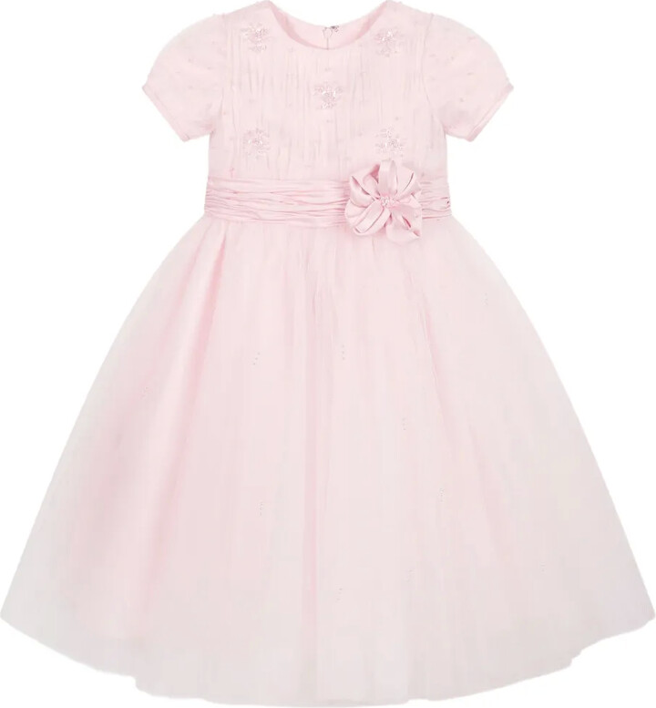 Sarah Louise Floral-Appliqué Dress